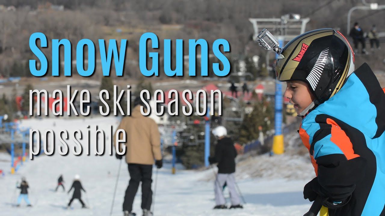 Snow Guns make skiing possible in warm winters